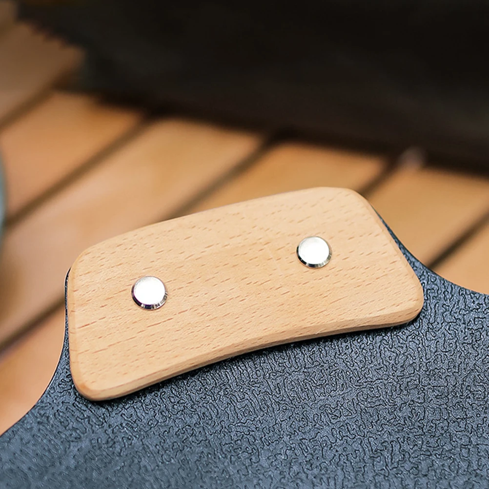 

Pot Holders Wooden Beech Cover Anti-scald Pan Handle Sleeve Thick Grips Kitchen Supplies Cookware Pot Grip Handle Cover