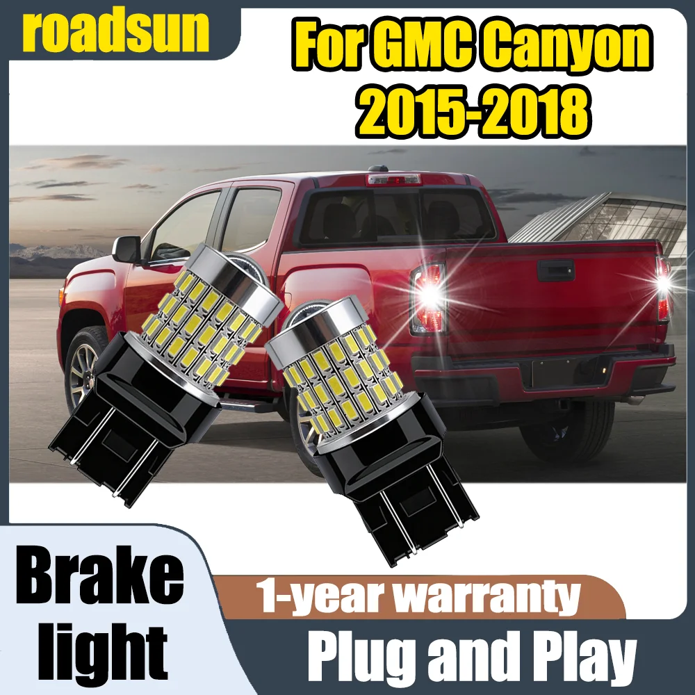 

2PCS 7443 LED Brake Light Bulbs High Power Canbus No error Projector Lens Light Plug and Play 12V 24V For GMC Canyon 2015-2018