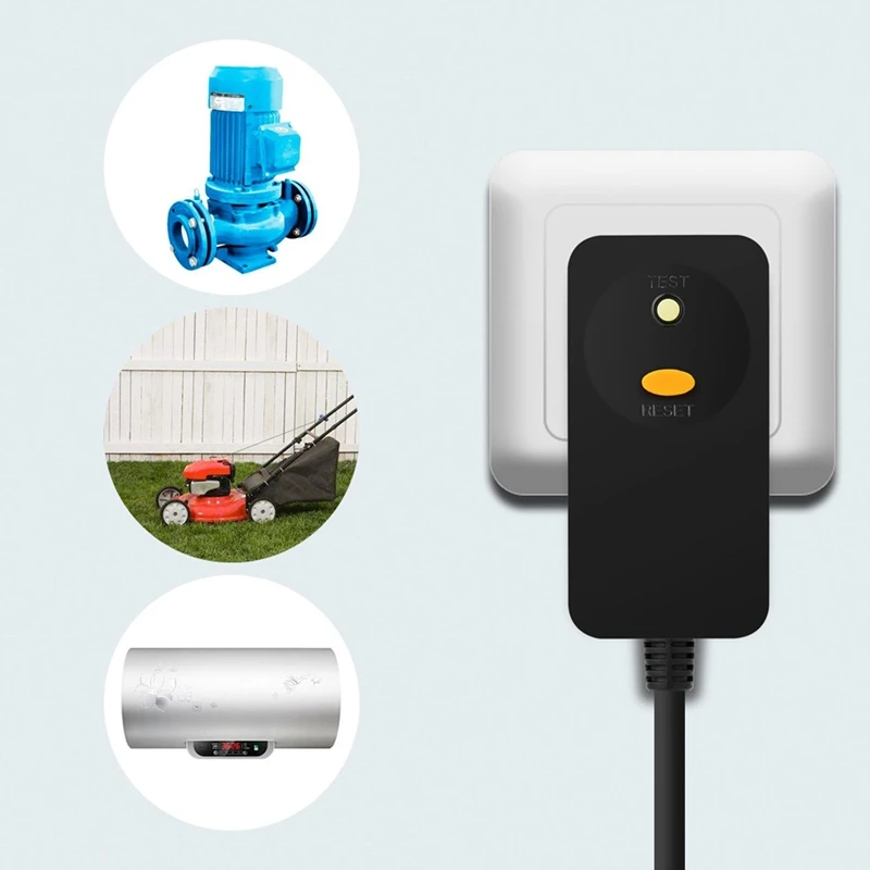 FI Circuit Breaker Personal Protection Plug Replacement Plug 10mA Residual Current Circuit Breaker 16Amp EU Plug image 3