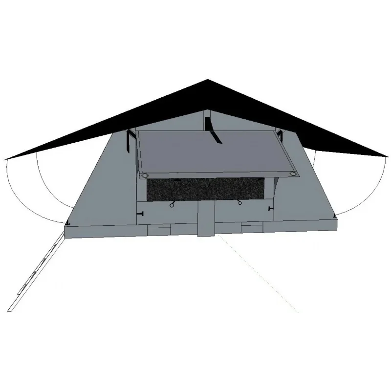 Factory Hot Sale High Quality -4 Person 4X4 Offroad Waterproof Foldle Soft Roof Top Tent Outdoor Camping Travel