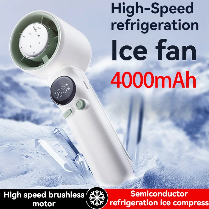 

USB Rechargeable Turbo Handheld Cooling Fan 100-Speed with Digital Display Portable Mini Fan for Office Outdoor