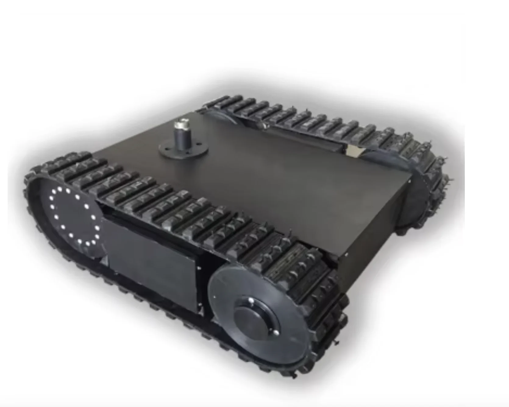 Enhanced Robot All-Terrain Tracked Electric Vehicle Rubber Tank Chassis Rubber Tracked Chassis Robot Platform
