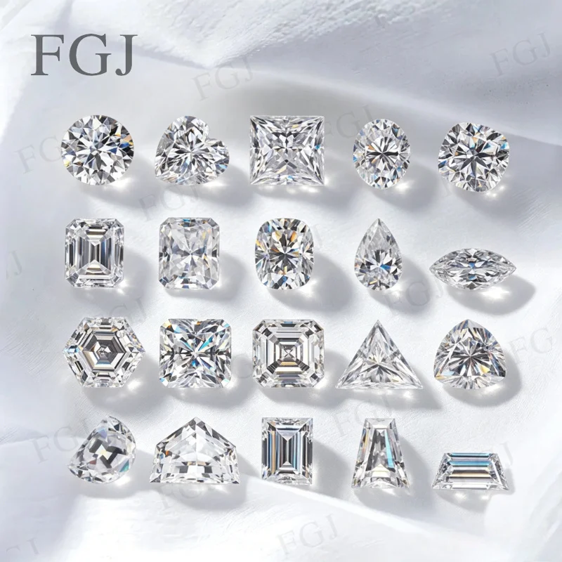 0,5ct-5ct Lose Weiße Kubische Zirkonia Steine 10 Verschiedene Schliffe 5A Qualität CZ Edelstein-Set für Schmuckherstellung Ring Halskette Großhandelspreis – Detail 10