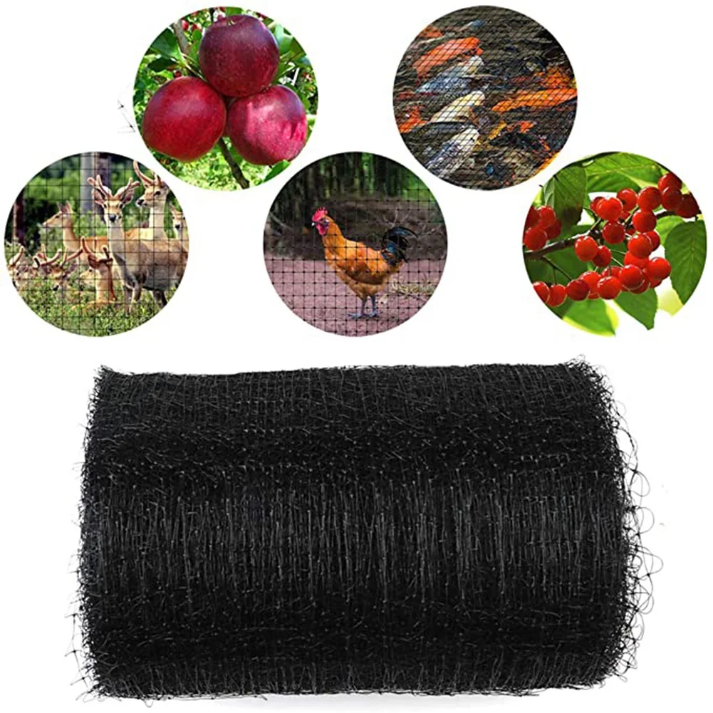 Garden Netting Anti Bird Protection Net Black Garden Plant Netting Fruit Trees Netting with 4 Tacks and 50 Ties