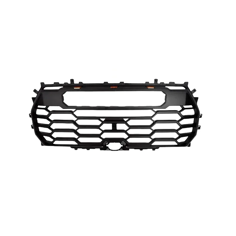 New！ Front Face Grille Fit for Toyota Tundra 2022 Illuminated Grille Modification Honeycomb Small Yellow Light Grille Accessorie