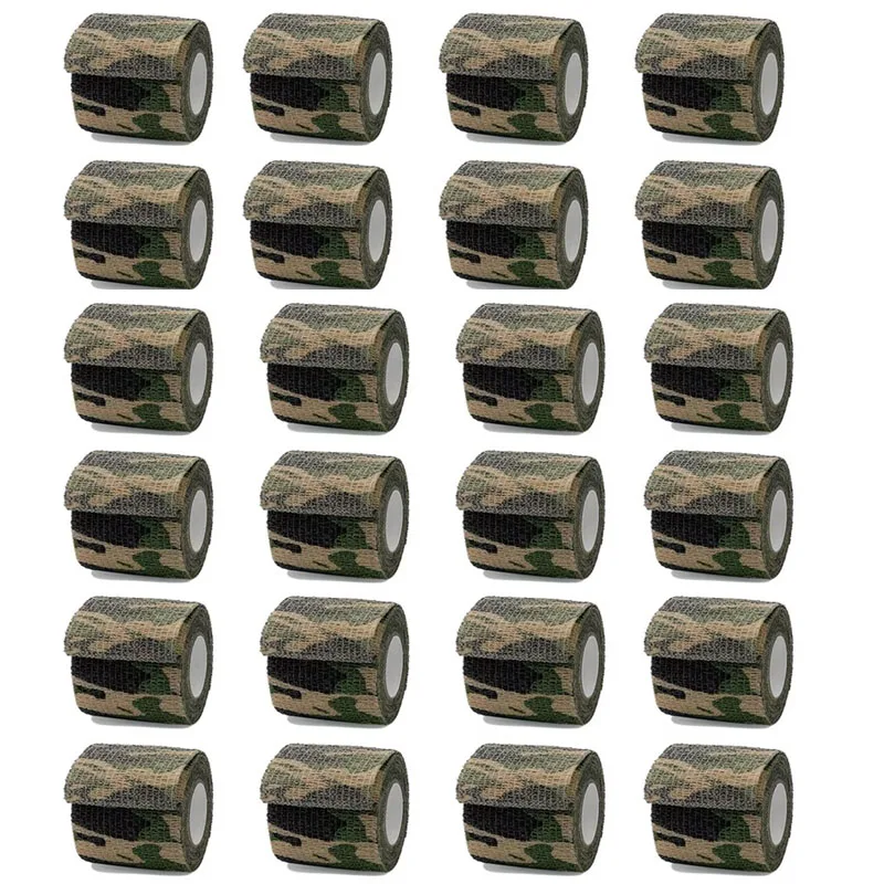 1/6/10/15Pcs Classic Camouflage Invisible Tape Camo Form Reusable Self Cling Camo Hunting Rifle Fabric Tape Wrap Outdoor Camping