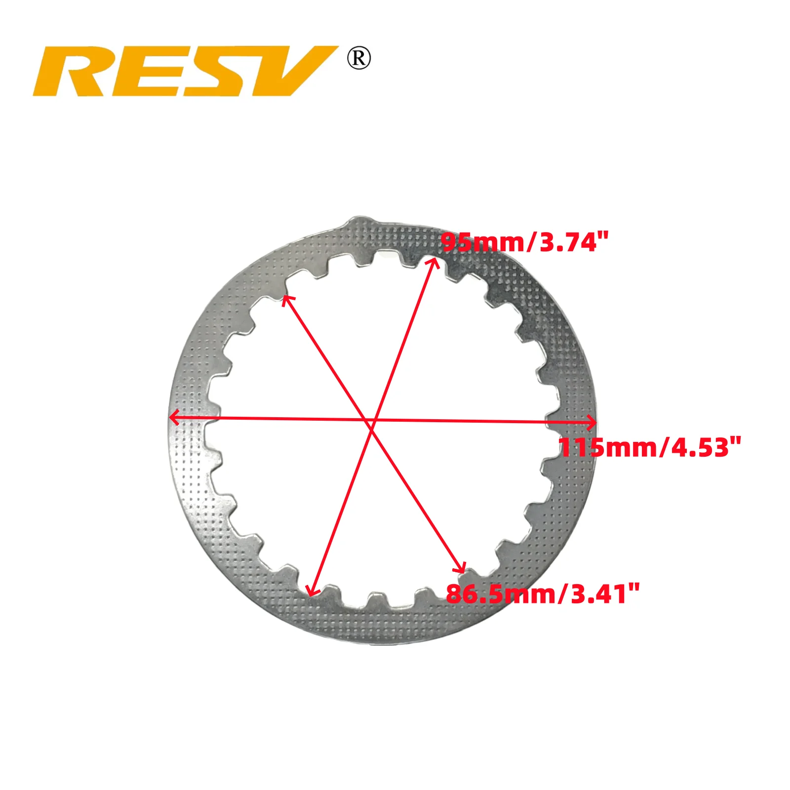 RESV for Yamaha DT230 DT230R Lanza (4TP1/2) DT 125R DT-125RE DT 125X DT-200R DT 200WR TDR 125 TDR125 Clutch Friction Steel Plate