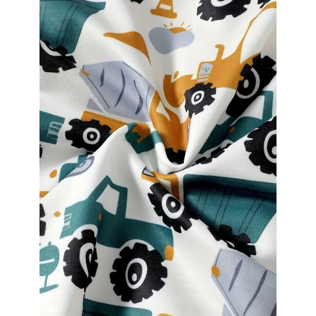 0-5 Years Toddlers Boy Cool Sweater long Sleeves Car Pattern Top Spring and Autumn Daily Casual Versatile Clothing for Kids Boy