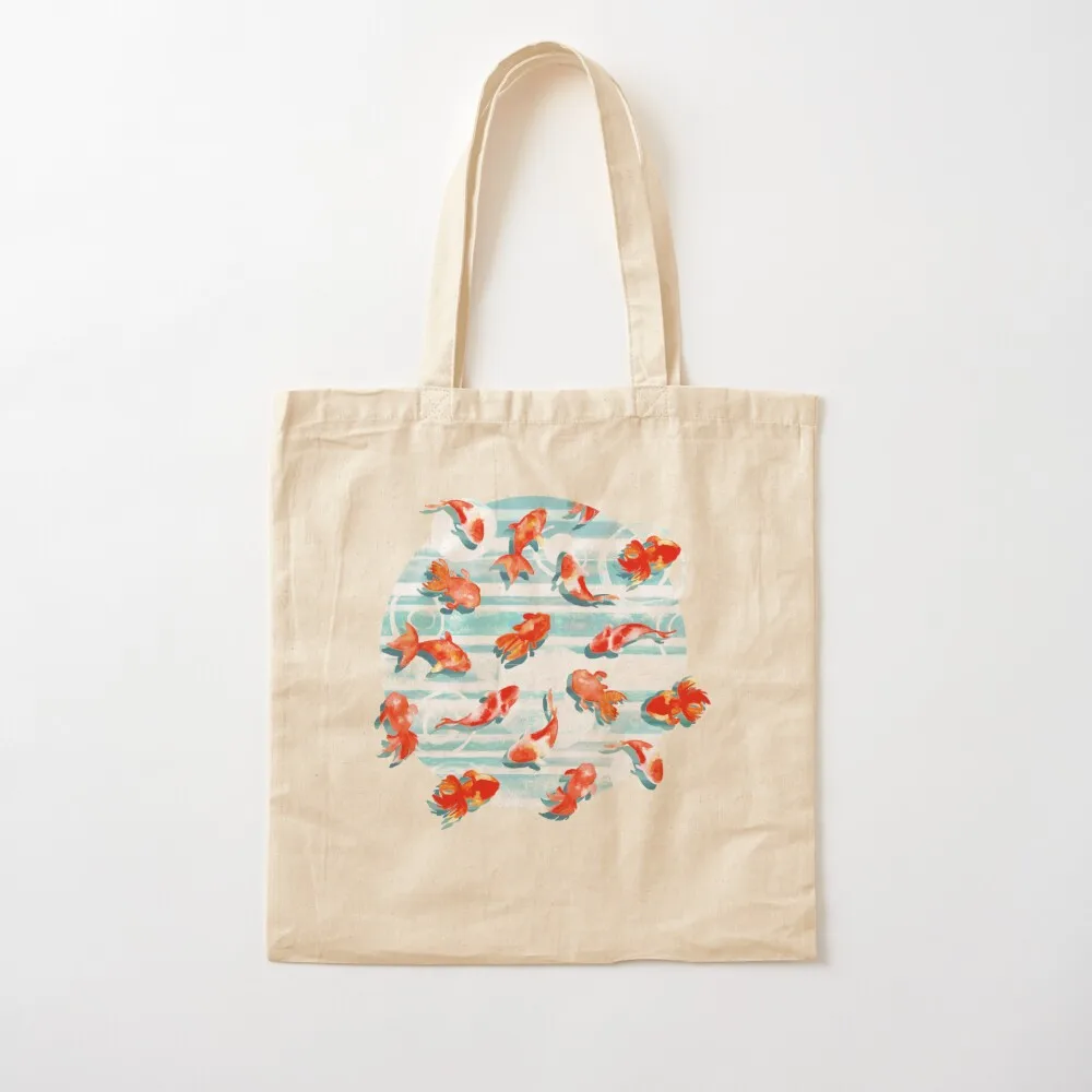 Watercolor Goldfish Tote Bag Gift bag Eco bag shopper women canvas tote university Canvas Tote