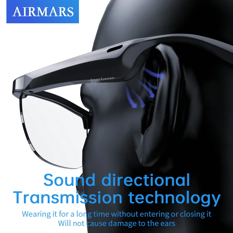 نظارات Airmars MG10 الذكية للاستماع إلى الأغاني، سماعات لاسلكية، نظارات ذكية، نظارات شمسية، نظارات ذكية، سماعات رأس رياضية