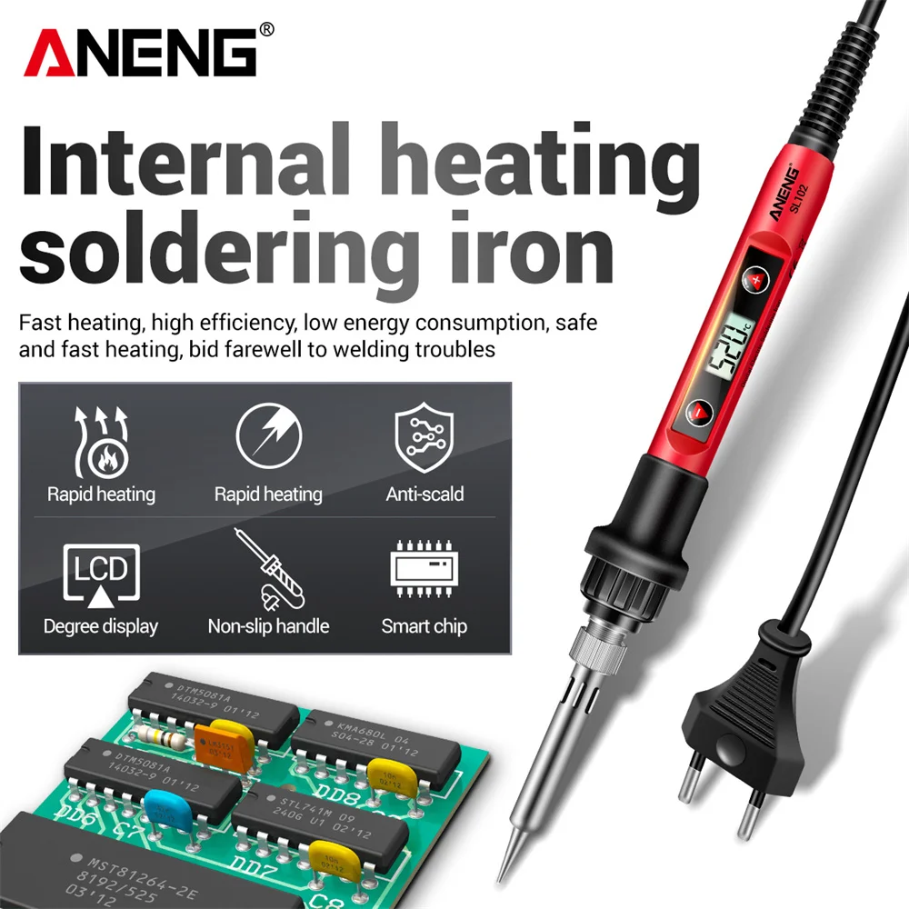 60W high-power soldering iron rate intelligent constant temperature internal heat digital display welding pen toolkit package