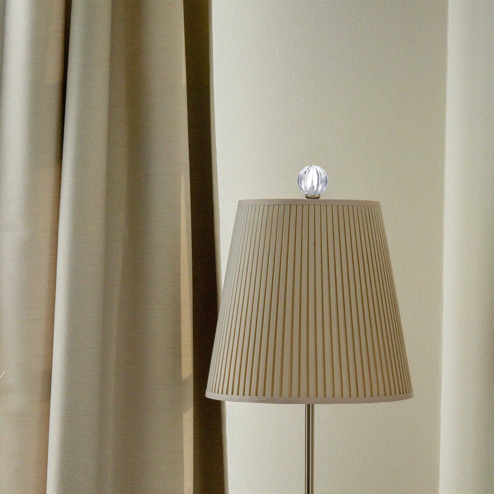 

Wave Decorative Lamp Finials Glass Light Knob Copper Cap Adapter for Table Floor Lamps Shade Parts Hardware Safe Durable