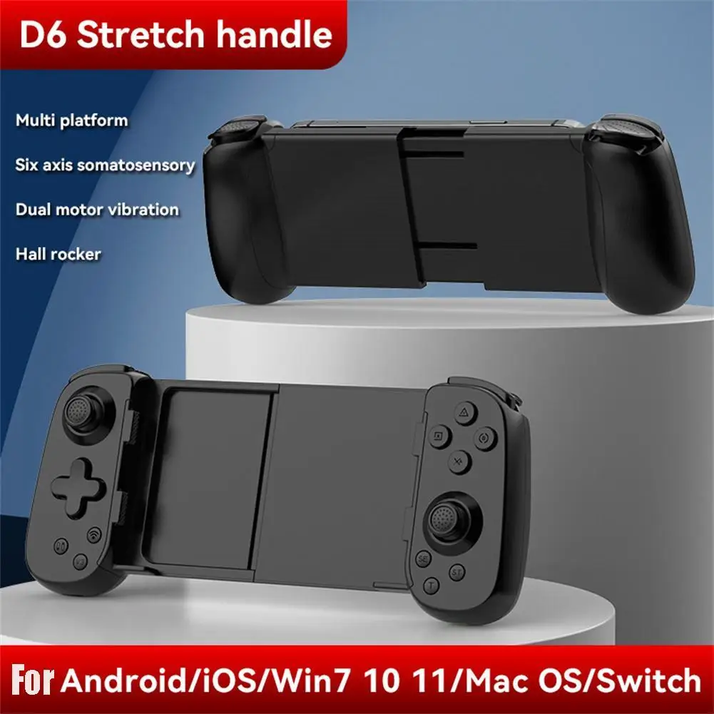 D6 Wireless Stretching Extendable Gaming Controller Bluetooth-Compatible Gamepad For IPhone Android Joystick Pad Game Accessory