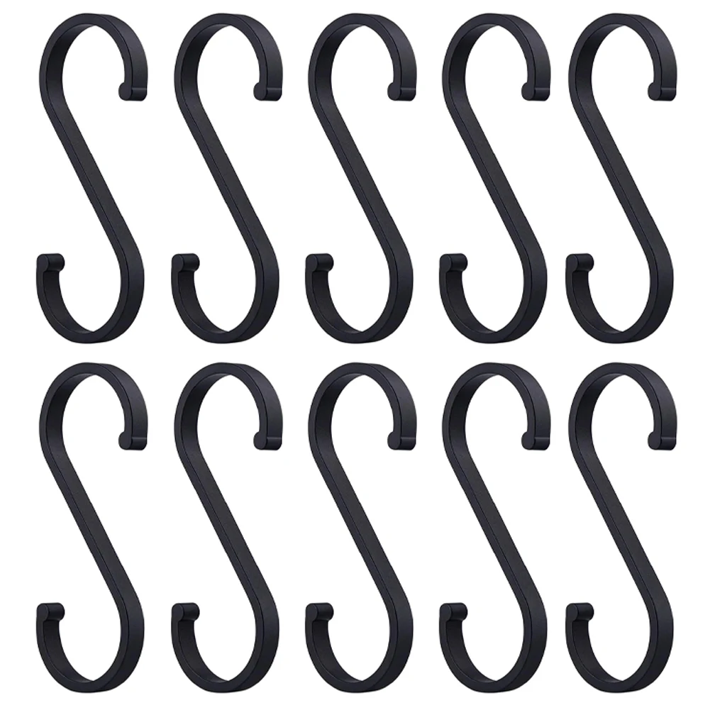 

Aluminum S Hooks For Kitchen Gadget Space-saving Hooks Hanging Hooks Scratch Resistant 10 Pack Easy Installation