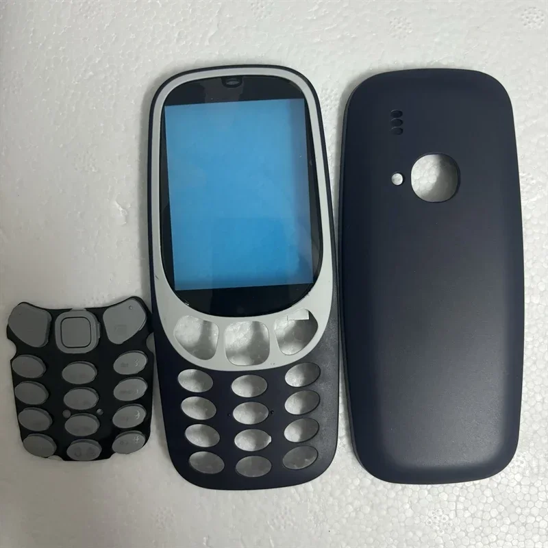 

Чехол с полным корпусом для Nokia 3310 2G, передняя рамка + крышка батарейного отсека, запасные части для двери (без центральной рамки)