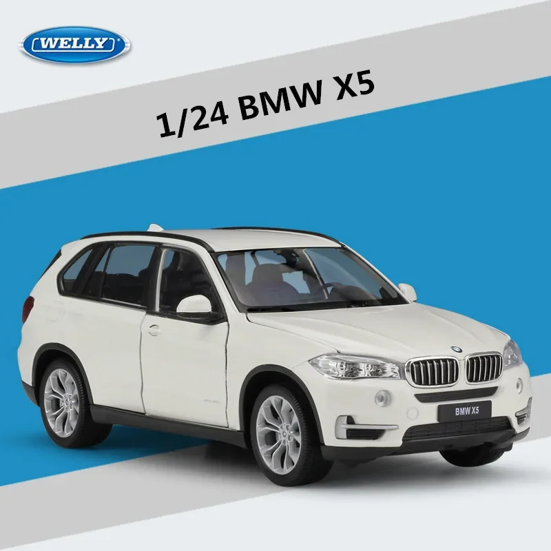 WELLY 1:24 BMW X5 SUV 합금 자동차 모델 다이캐스트 금속 장난감 오프로드 차량 자동차 모델 높은 시뮬레이션 컬렉션 장난감 선물