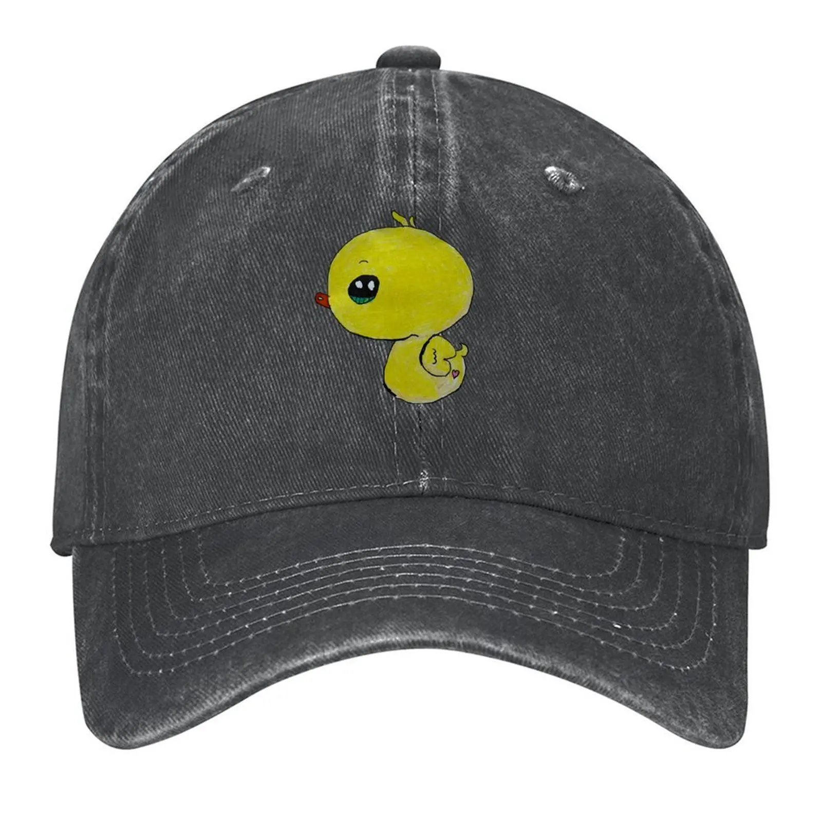 

Duckling - Cute Cartoon Kid Drawing Baseball Cap Rave Golf western Hat Golf Cap Girl Men's