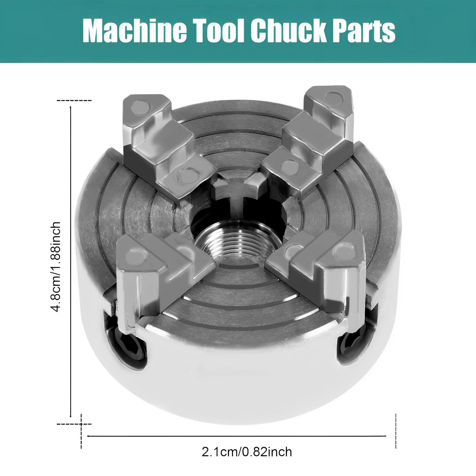 4-jaw Chuck Connecting Rod Self Centering Wood Turning Chuck Zinc Alloy Optional Clamp Accessory for Woodworking DIY Hobbies