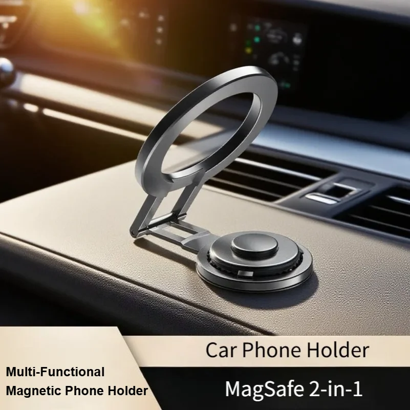 

magsafe 2-in-1 Cellphone Grip Double Sided Magnetic Ring Magnetic Phone Holder Desktop & Car Mount,Detachable,forPhone & Android