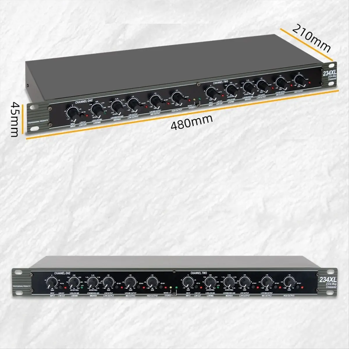 ABAI 234XL Stage Crossover Professional Bass 2 Crossover 3 Crossover 4 Crossover Electronic Audio Crossover US Plug