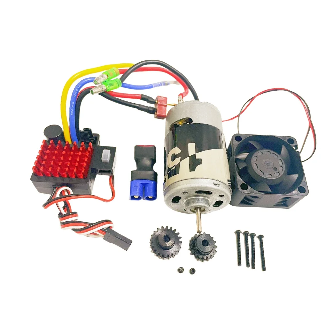 550 15T Brushed Motor 60A ECS Brushed Power Adjustment 2.4G 3-way Remote Control For 1/10 GORGON Magic Snake Accessories