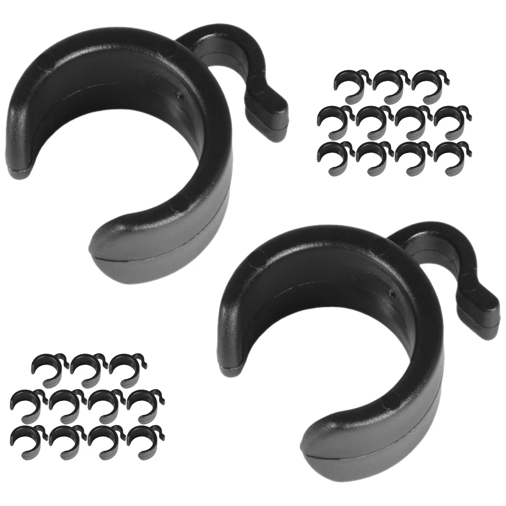 

25 Pcs Microphone Stand Holder Clip Cord Management Clips Cable Clamp Wire Black