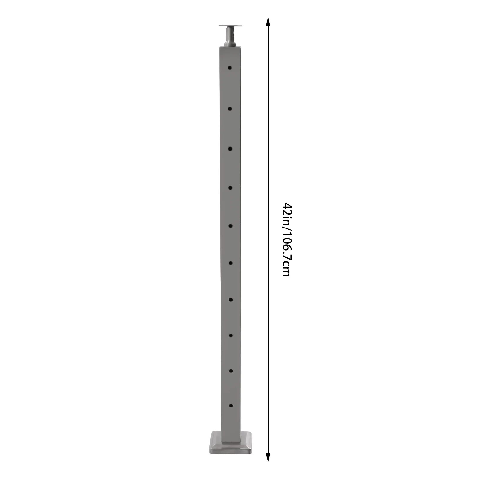 Main courante 1-3 marches, main courante en acier inoxydable brossé et montée au sol avec kit d'installation main R64.pour marches extérieures argent