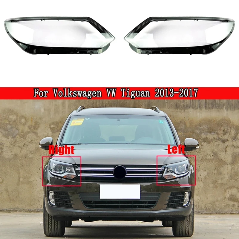 

Car Headlight Cover Transparent Lampshade Headlight Cover Shell Mask Lens for Tiguan 2013-2017