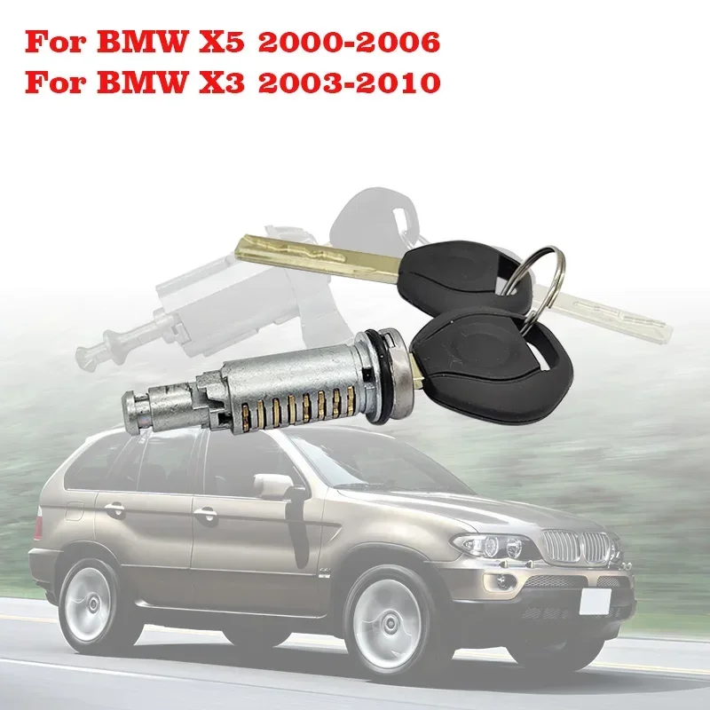 Car Front Left Right Door Lock Cylinder Repair Kit Replace 51217035421 for BMW X3 E83 X5 E53 E46 3 Series