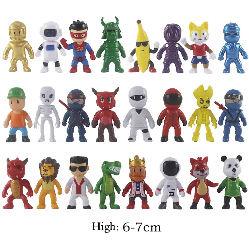 8-24pcs Stumble Guys Action Figure Kawaii Anime PVC Game Model Statue Set Multiplayer Type Collection Kid Birthday Gift Toy