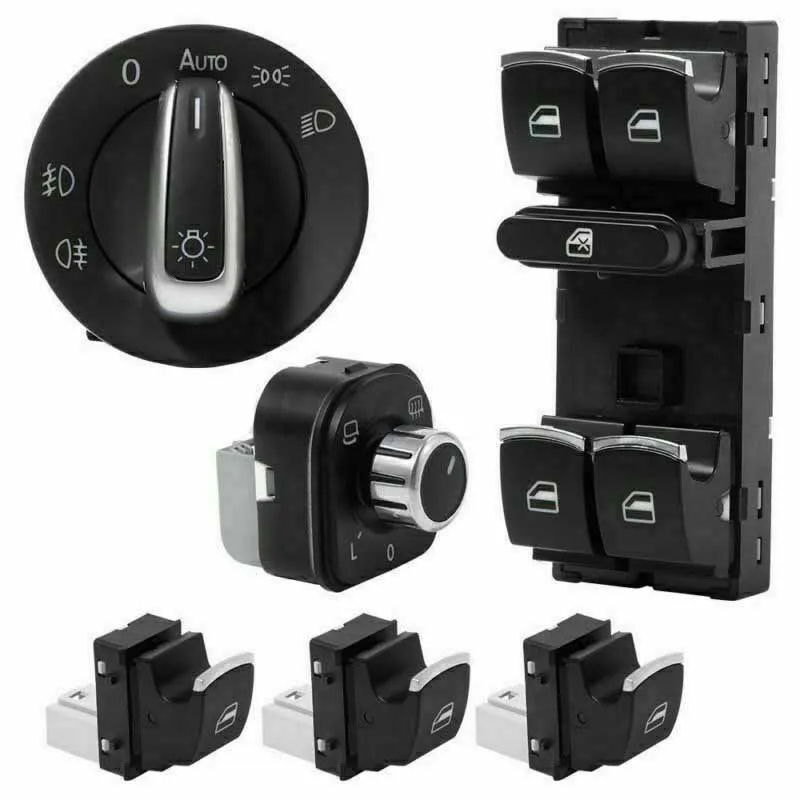 

Переключатель окна автомобильной фары для VW Golf 5 6 Tiguan Passat B6 Jetta 6 GTI 5ND941431B 5ND959857 5ND959855 5ND959565