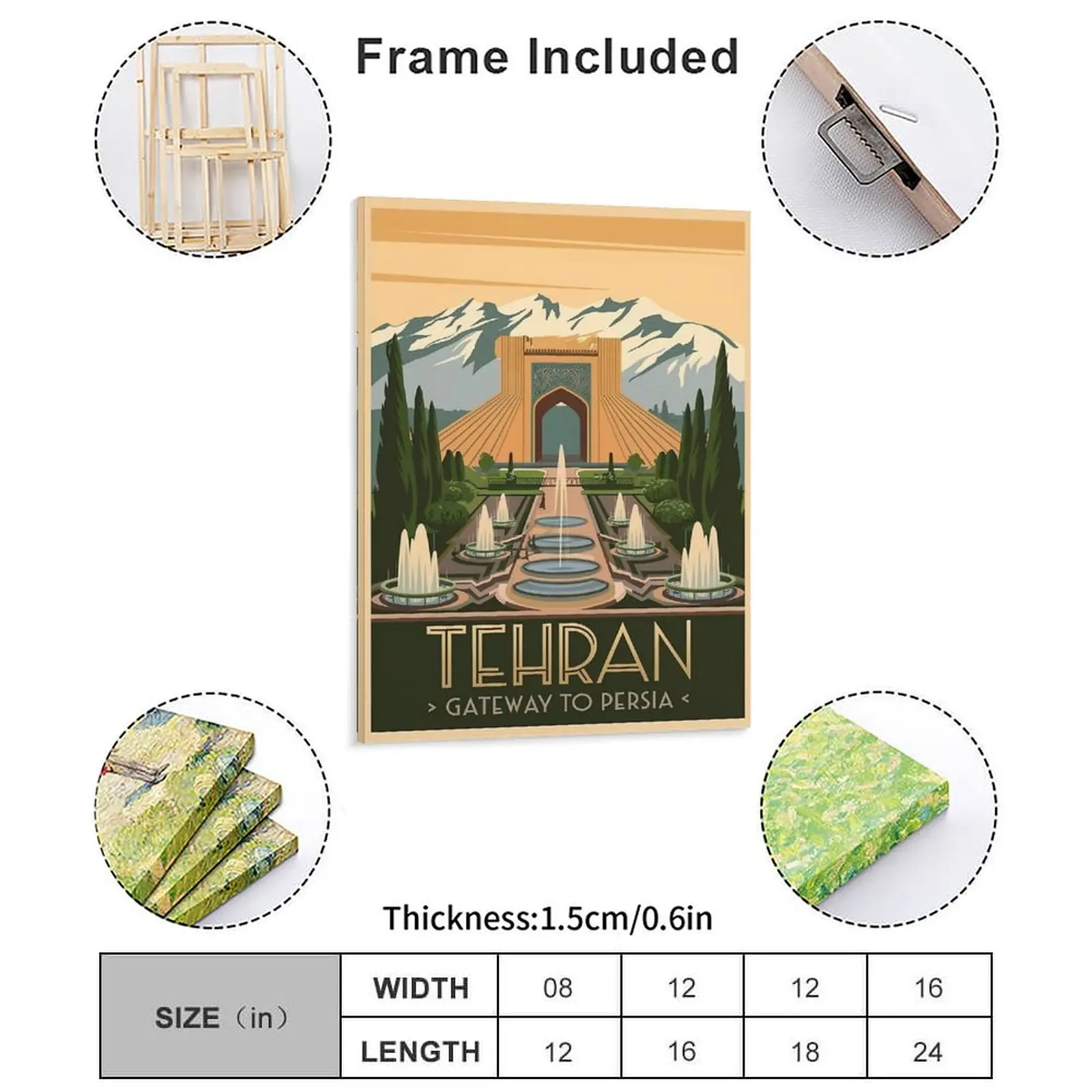 UFO above Tehran Retro Ankara Turkey Retro travel minimalistic poster Retro Club Designer Cinema Framed Wall Paintings