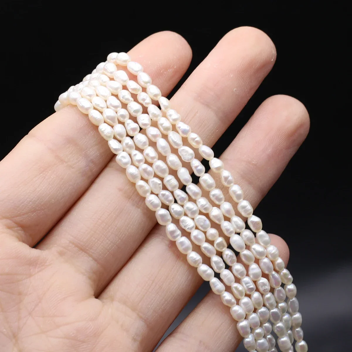 

Hot Sale Natural Freshwater Culture Pearl Beads Loose Rice Shape Pearl Bead for Jewelry Making Diy Necklace Bracelet Supply