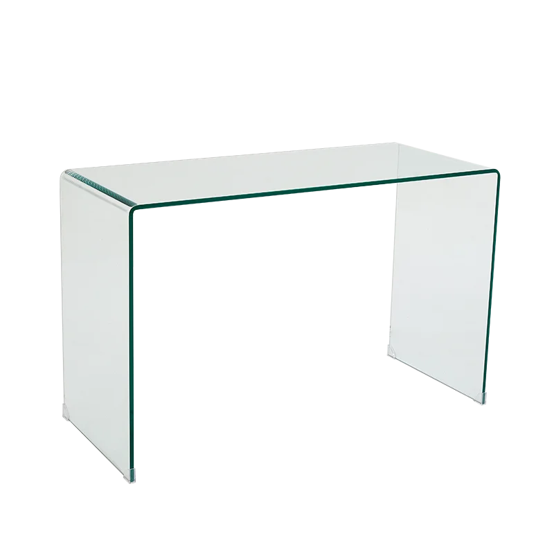 Table de maquillage en verre moderne et simple, commode de célébrité en filet minimaliste, petit bureau d'ordinateur japonais pour la maison