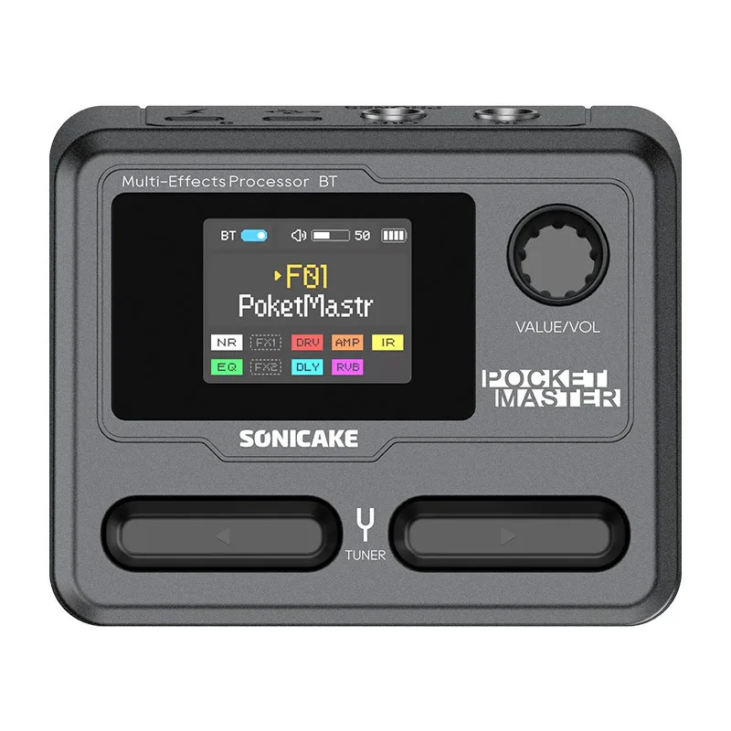 2026 Sonicake Pocket Master Electric Guitar Multi Effects Bluetooth Sound Card Drum Machine