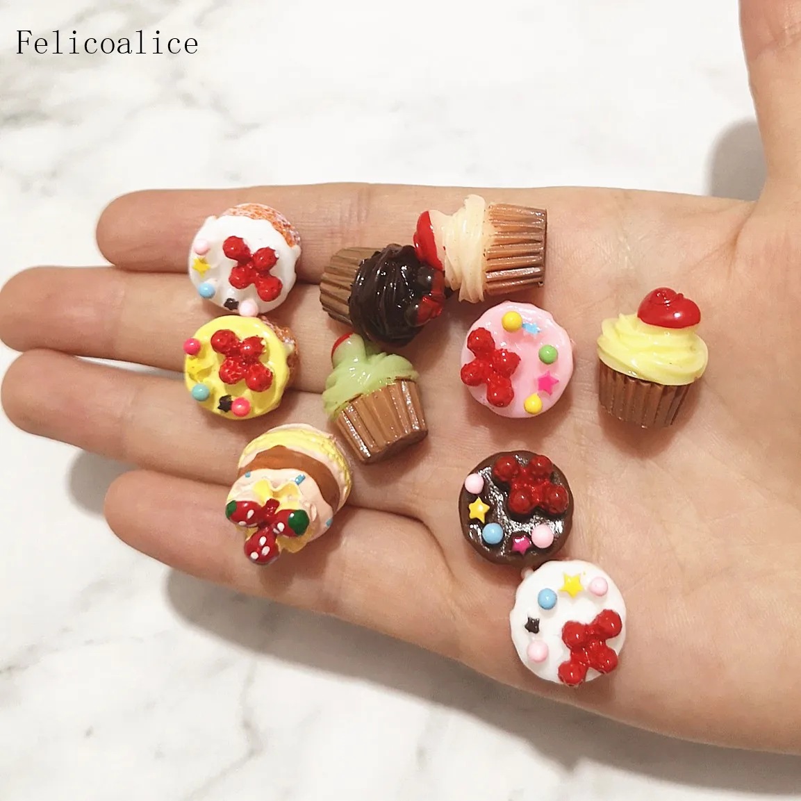 Harz Kaffeetasse Nette Kawaii Mini Kuchen Brot DIY Telefon Fall Dekor Hause Miniatur Lebensmittel Für Spielen Dekor Puppenhaus Supermarkt 1/6 – Detail 16