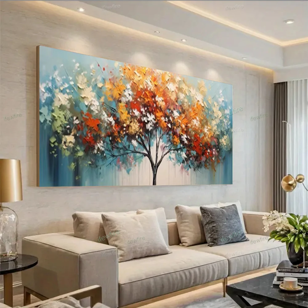 Venda quente pintados à mão pintura a óleo abstrata sobre tela imagem colorida da arte da parede para sala de estar decoração cartaz quadros varanda