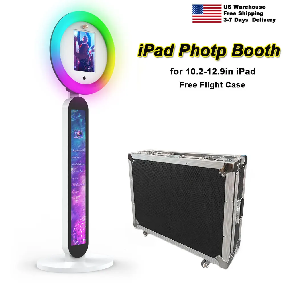 Ipad Selfie Photobooth Free Logo APP Control Ipad Photo Booth Machine Selfie Automatic for Wedding Party Events Photography