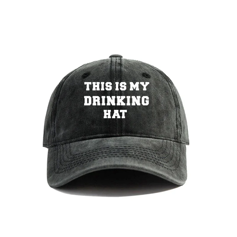 

This is My Drinking Hat Baseball Cap Summer Distressed Dad Hats Men Outdoor Adjustable Drunk Beer Caps MZ-508