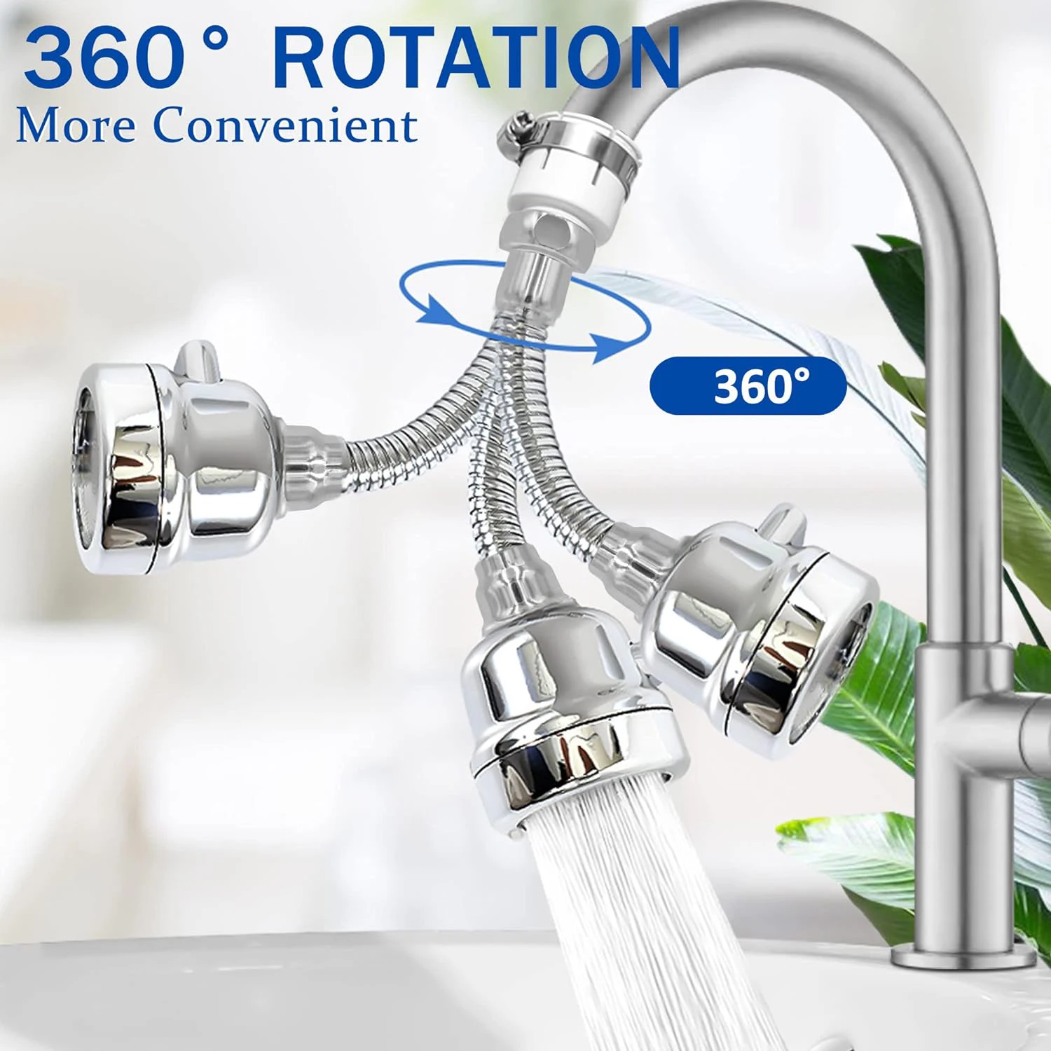 Kitchen Gadgets 3 Modes 360 Rotatable Bubbler High Pressure Faucet Extender Water Saving Bathroom Kitchen Accessories Supplies