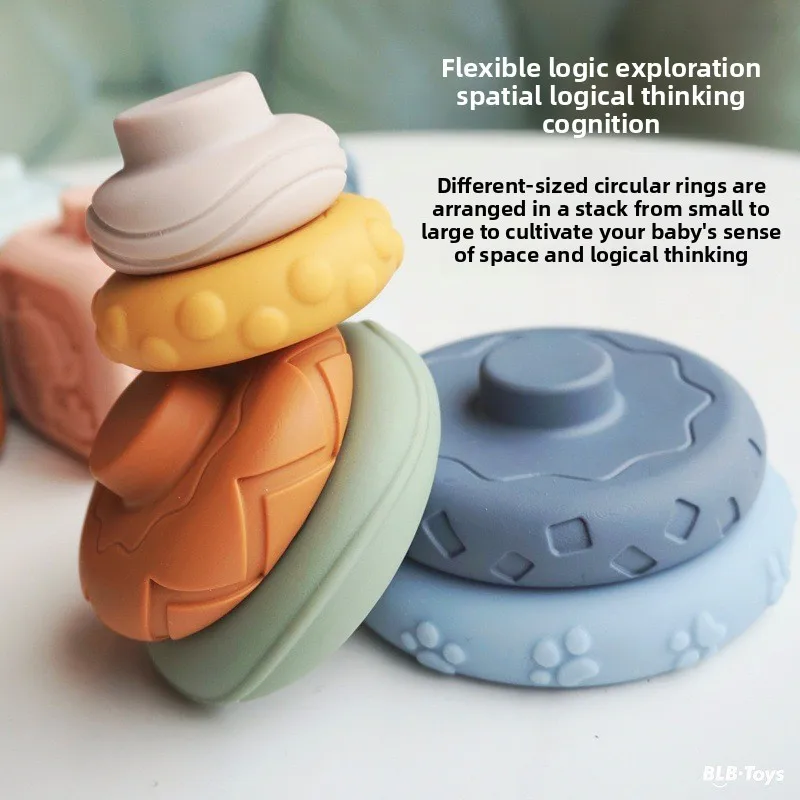 New cross-border hot-selling baby toys educational building blocks stacked Leke gnaw children's toys source factory