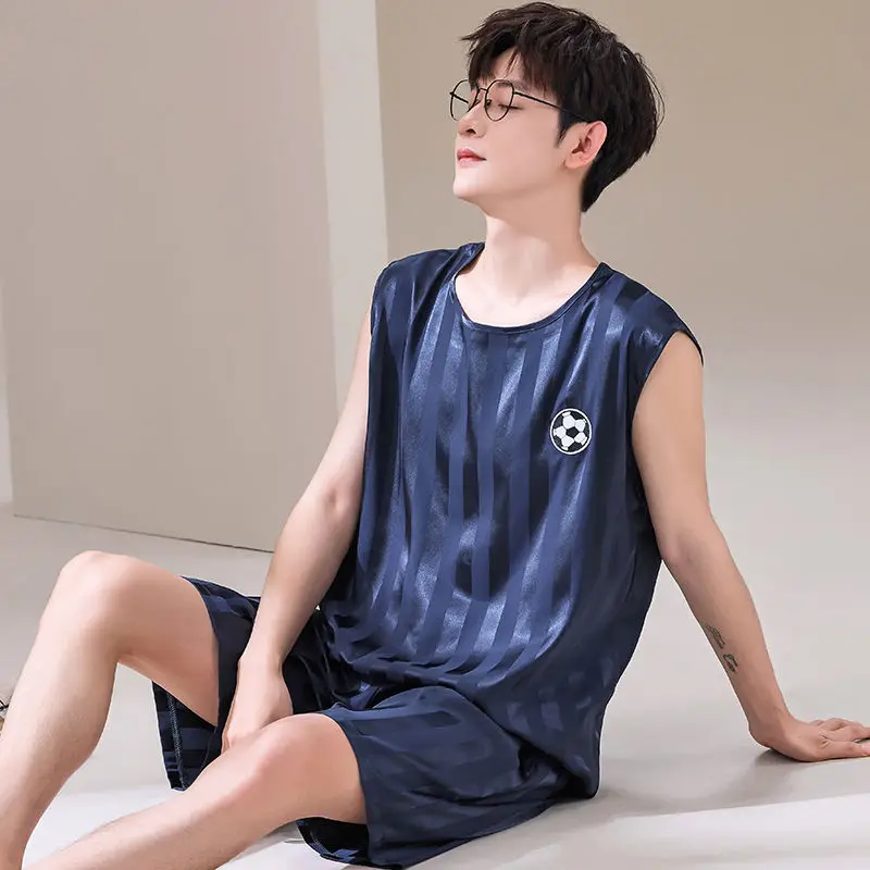 Sleepwear Men's Clothing Homewear Summer Thin New Comfortable Casual Simple Breathable Stylish Versatile Loose Fit Large Size