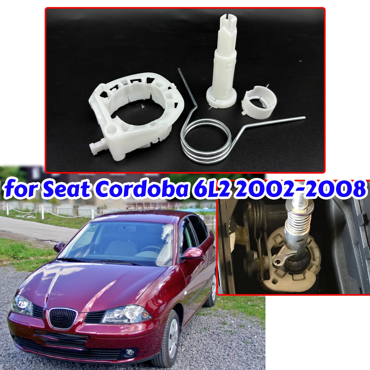 

Bushing Fix Shift Arm Bearing Shell Shifter GearBox Stick Lever Rod Spring for Seat Cordoba 6L2 2002-2008 Manual Trans Parts Car