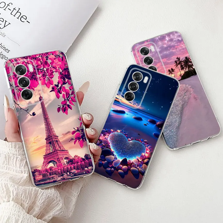 لينة واضحة سيليكون الغطاء الخلفي ل ممن لهم Reno12 برو CPH2629 جراب هاتف الرخام فراشة كابا ل رينو 12 12Pro 5G CPH2625 كابا #4