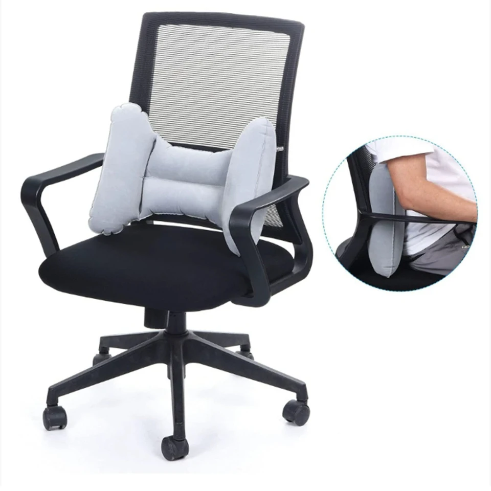 Press Type Inflatable Waist Cushion, Portable Waist Pillow For Long-distance Flights, Waist Protection Cushion, Waist Support