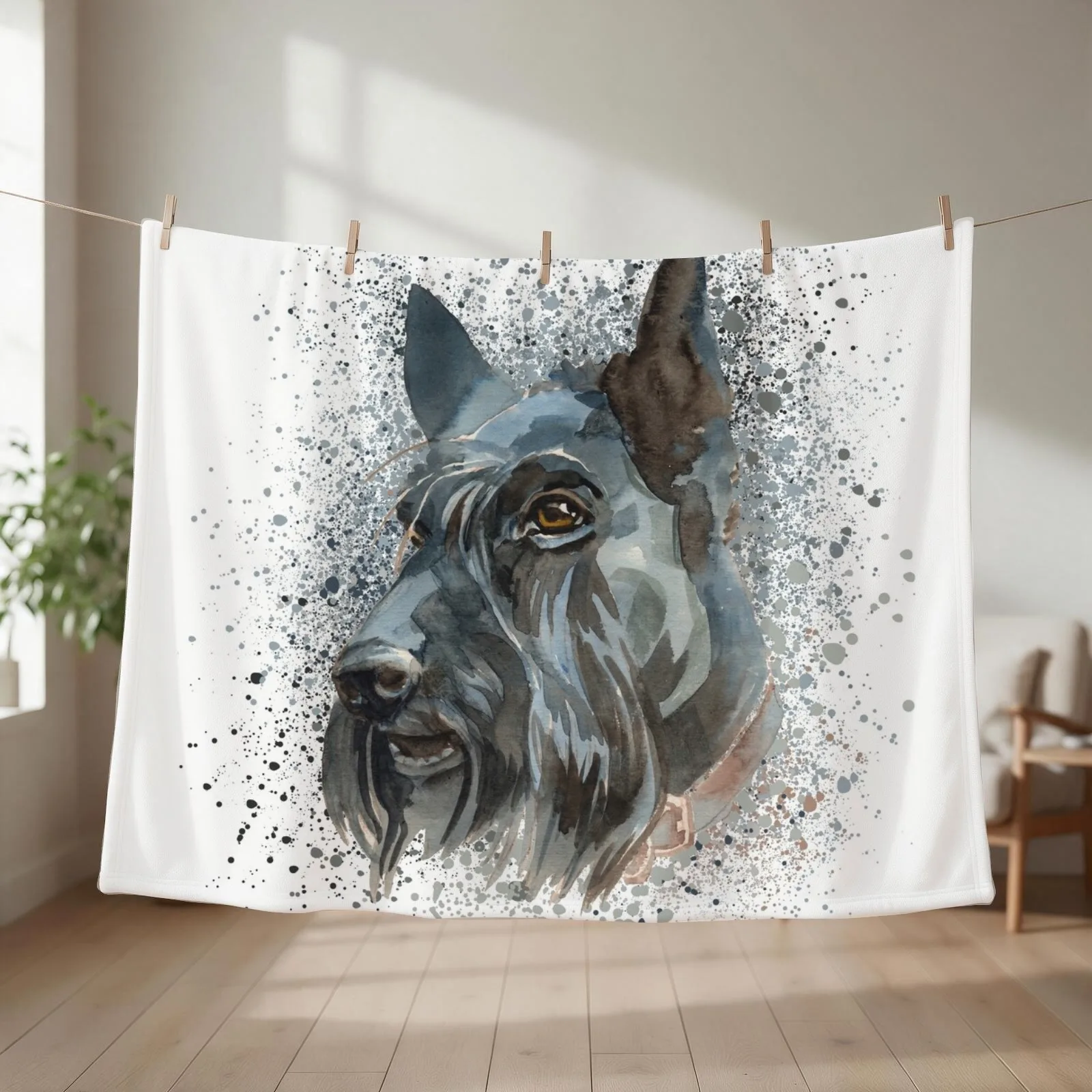Scottish Terrier Throw Blanket couch cozy soft plush fuzzy picnic outdoor blanket