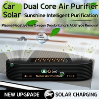 AI Solar-Powered Car Air Purifier, No Consumables, Eliminates Odor, Formaldehyde, and Smoke, Oxygen Bar Air Cleaner