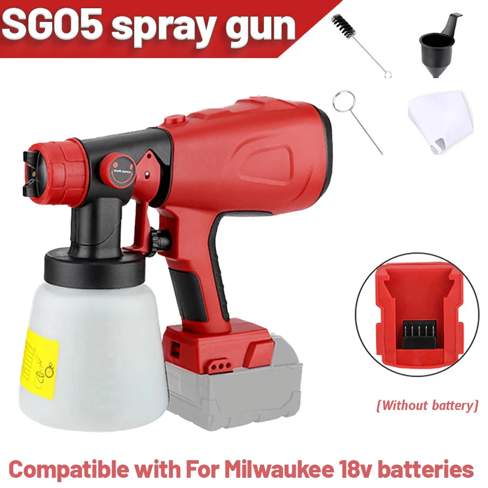 

Электрический пистолет-распылитель, беспроводной распылитель краски, автомебель, стальное покрытие, аэрограф для аккумулятора Milwaukee для домашнего интерьера
