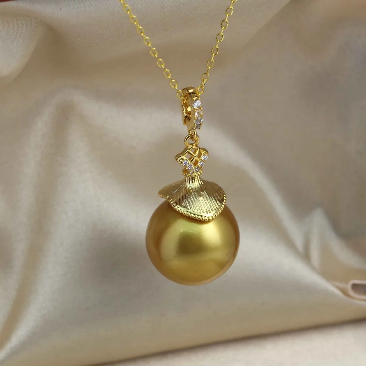 Brass Gold Plated Cubic Zirconia Retro Umbrella Canopy Pearl Pendant Blank Setting, Exquisite Versatile DIY Jewelry Accessories