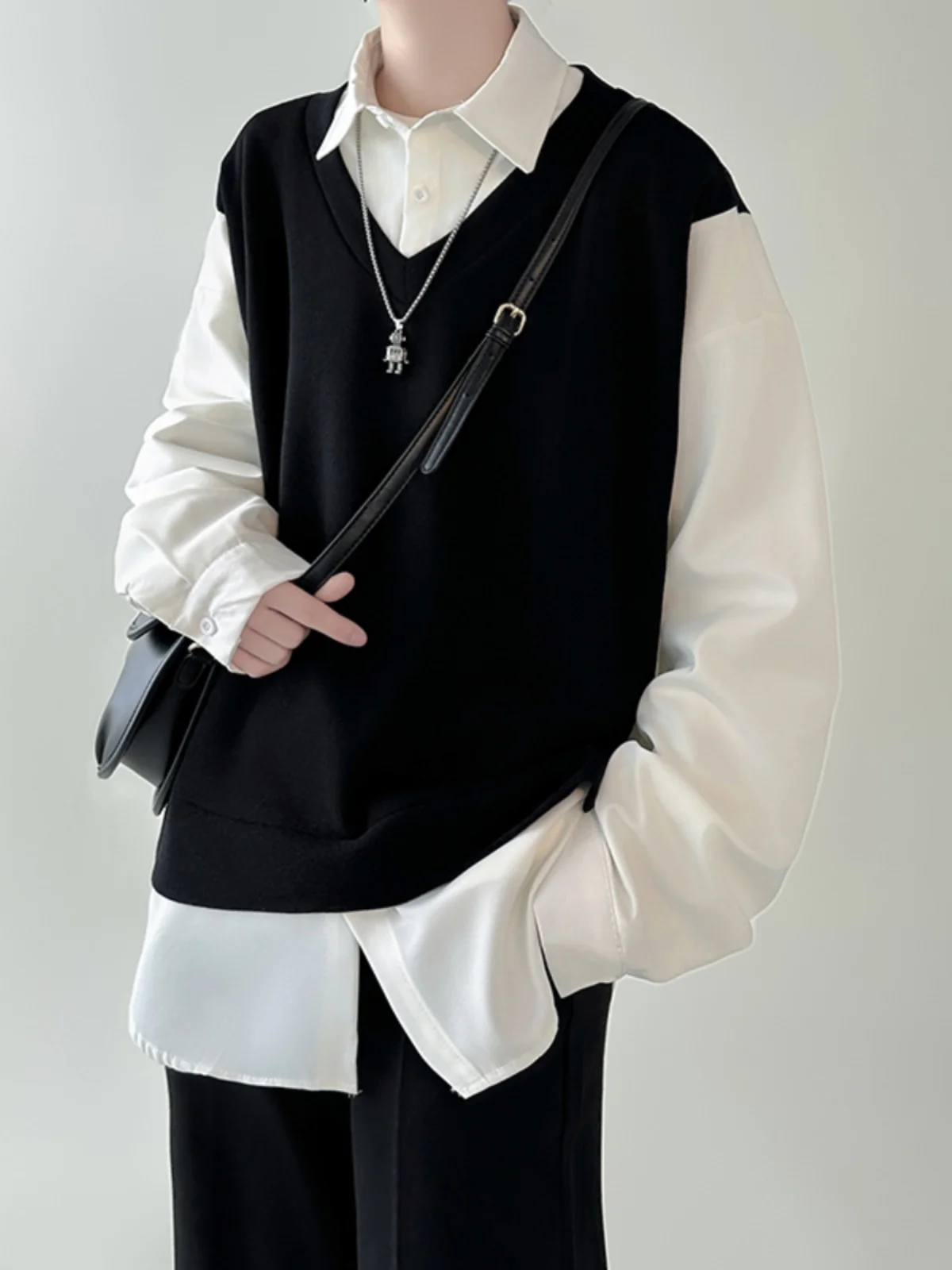 

Men's Long Sleeve Shirt Layering Design Spring Autumn High Fashion Casual Stylish Polyester Fiber No Iron Treatment Street Style